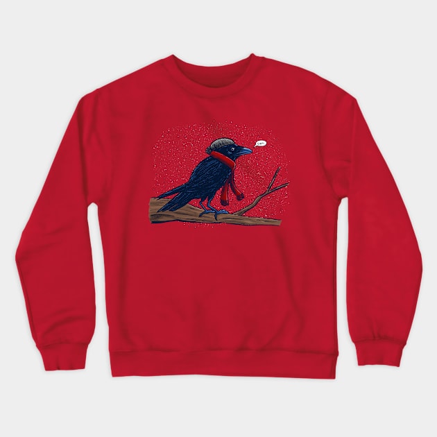 Annoyed IL Birds: The Crow Crewneck Sweatshirt by nickv47